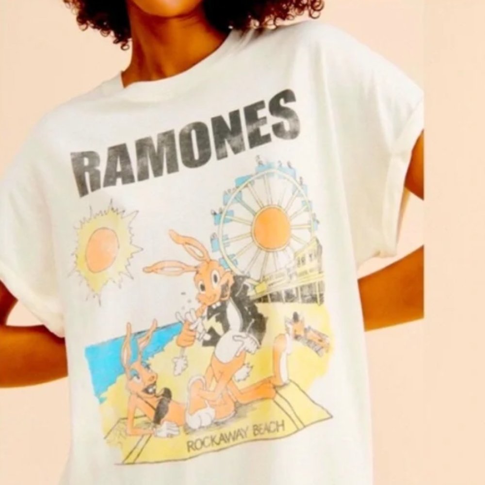 NWT Free People x Letluv Ramones middy Tee Dress size S